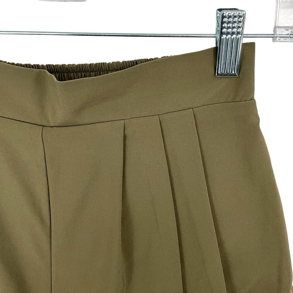 Wayre Travel Pocket Flow Shorts Womens XS Fern Green Pleated Elastic Waist - Picture 3 of 10